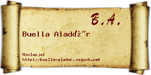 Buella Aladár névjegykártya
